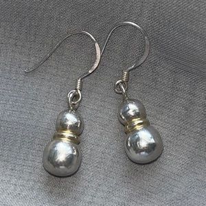 Silpada Vintage Very Rare Sterling Silver Double Beaded with 14k Gold Overlay